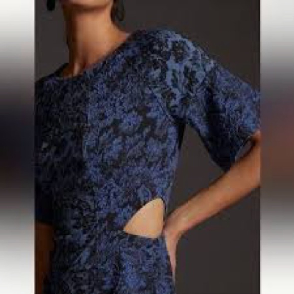 Anthropologie Blue and Black Mini Dress - Picture 4 of 4